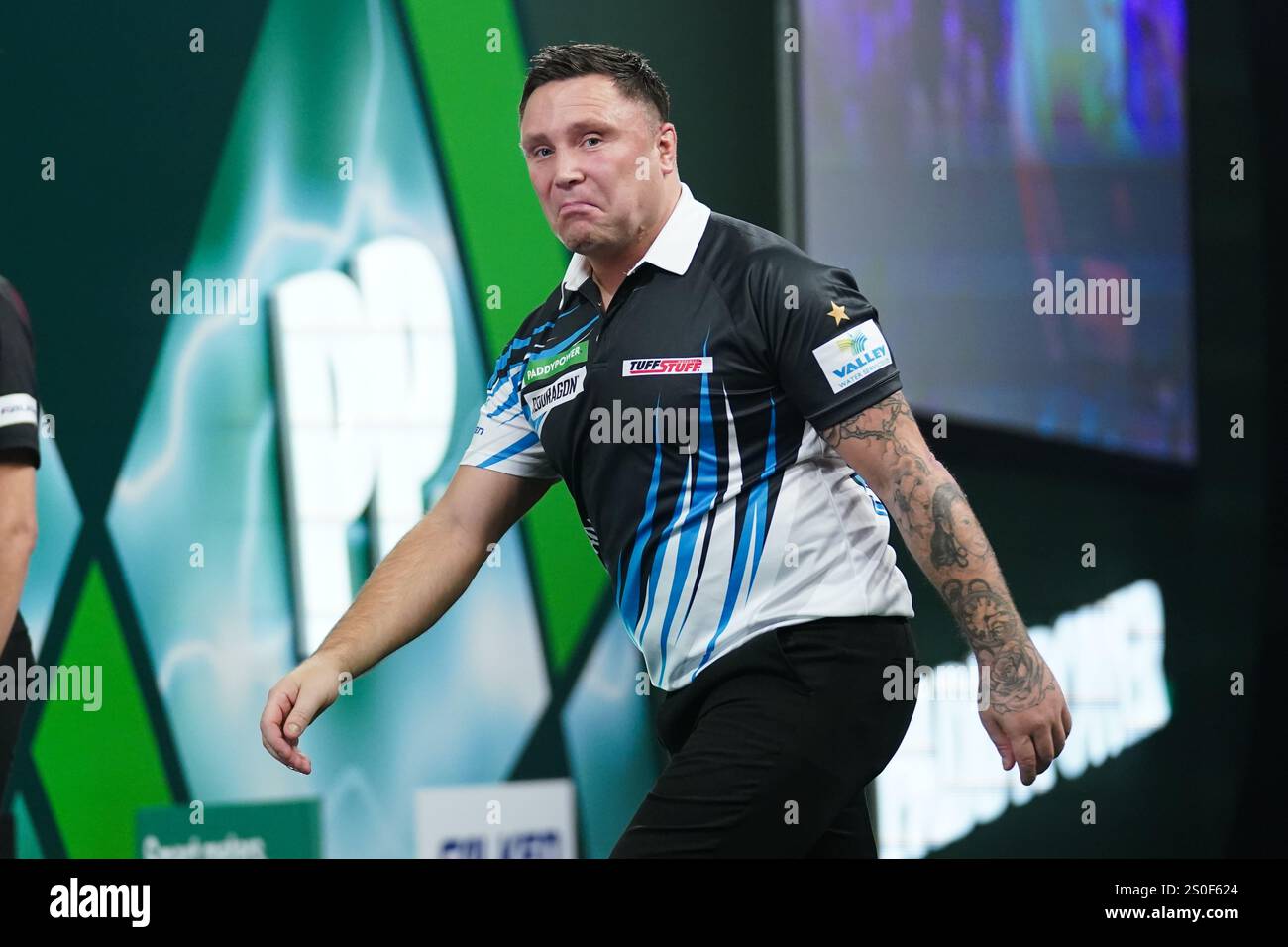 Gerwyn Price during 3rd round match between Gerwyn Price and Joe Cullen