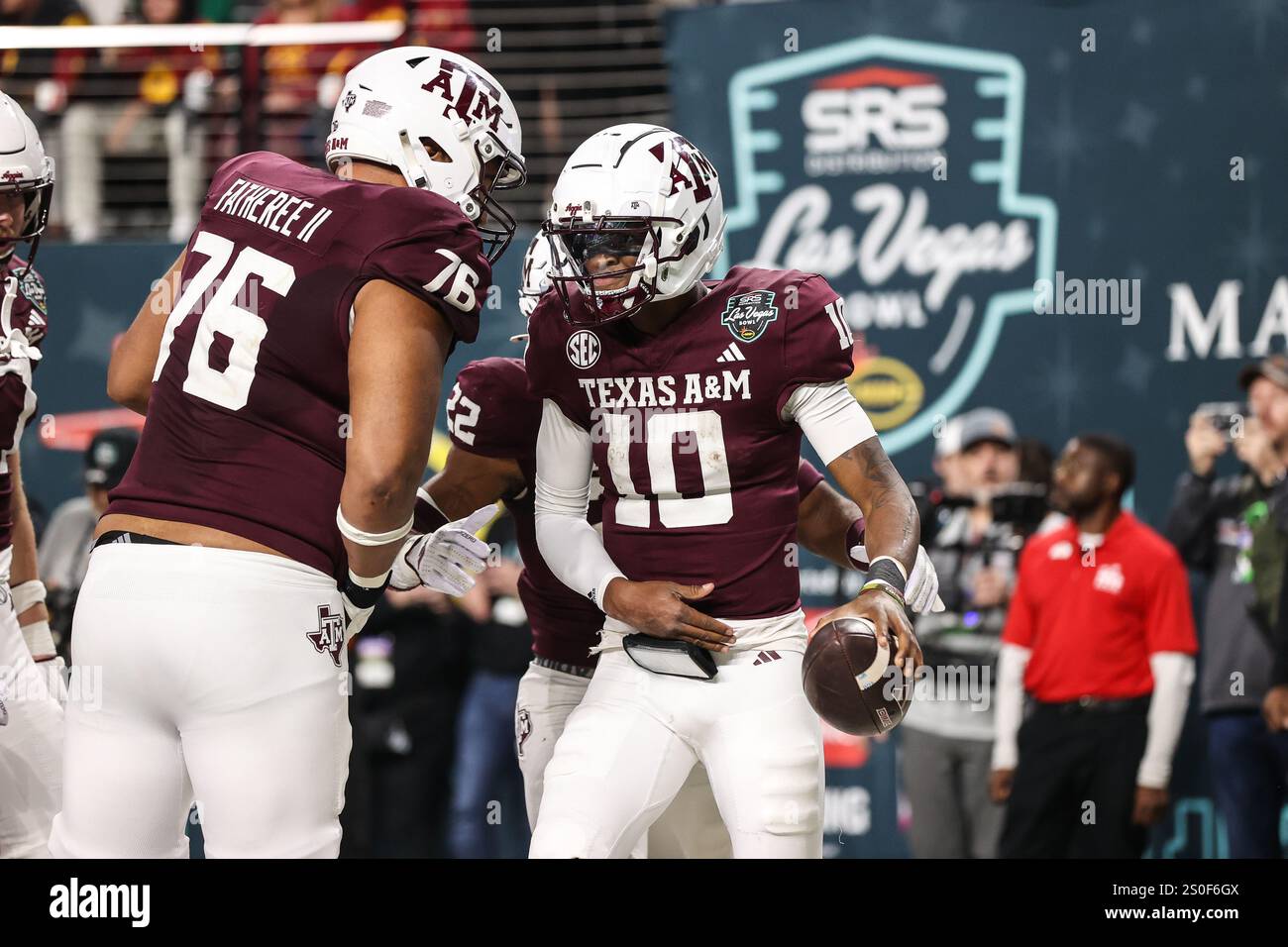 Las Vegas, NV, USA. 27th Dec, 2024. Texas A&M Aggies quarterback Marcel ...