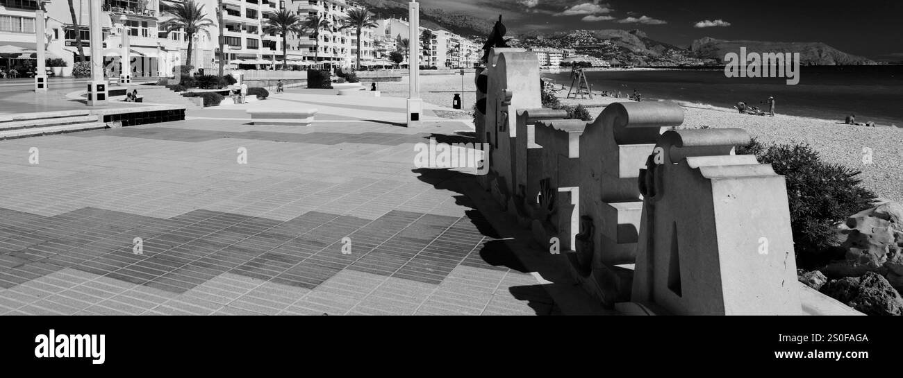 Paseo maritimo promenade Black and White Stock Photos & Images - Alamy