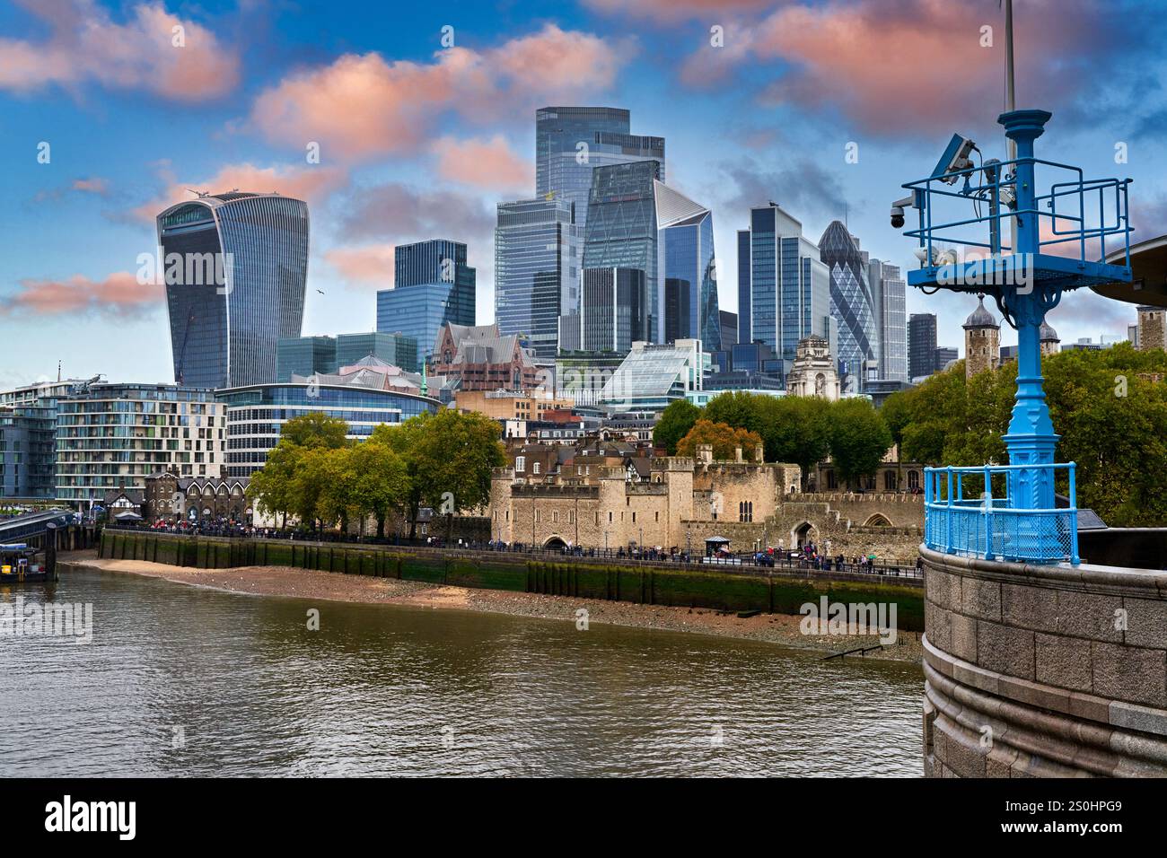 Tower of London, City of London, Buildings of the financial district, London, England, UK Stock Photo