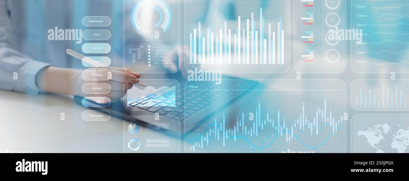 Data Visualization and Business Analytics for Informed Decision Making. Stock Photo