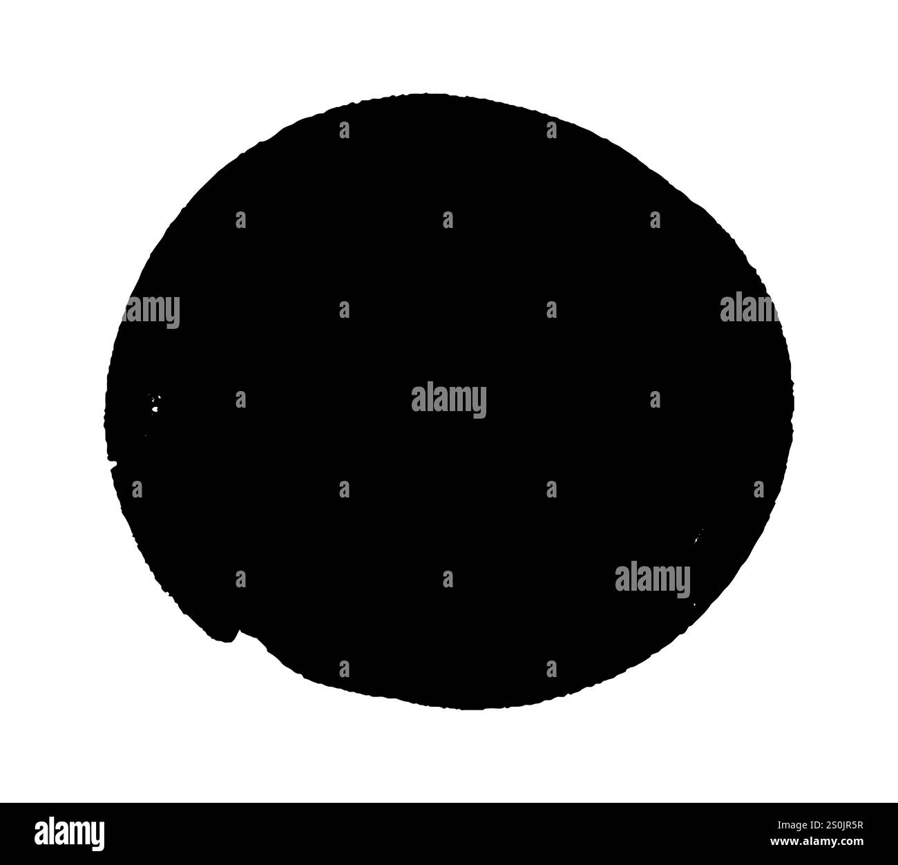 Black grunge circle. Round stamp. Painted ink brush circle vector Stock ...