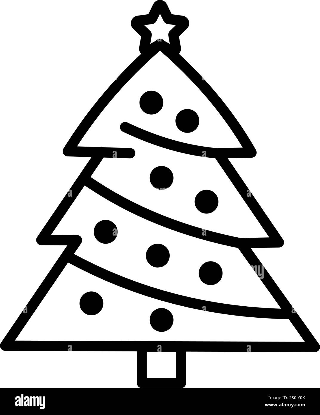 Christmas tree - vector icon Stock Vector Image & Art - Alamy