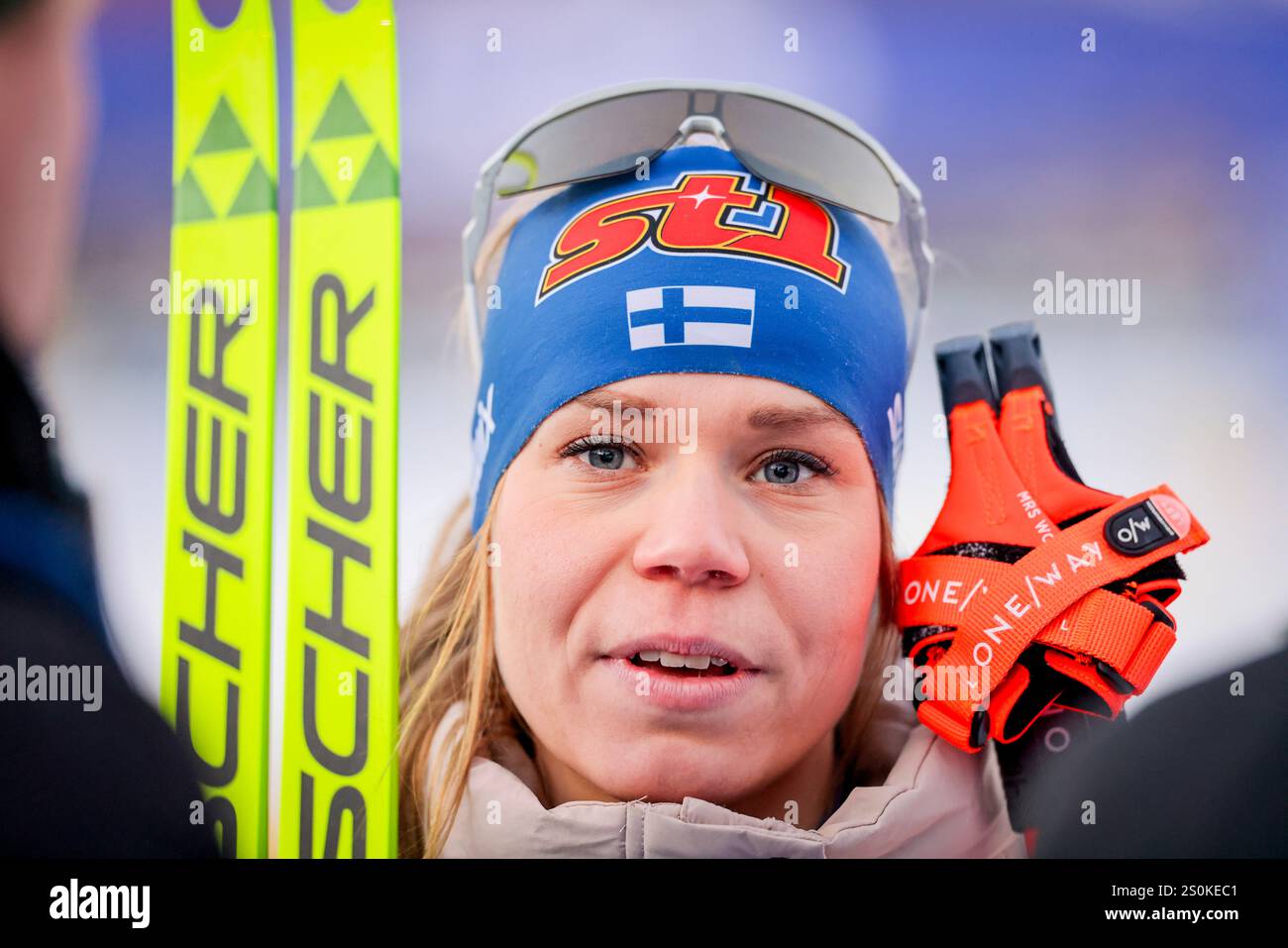 Toblach, Italy 20241228. Jasmi Joensuu from Finland after the World Cup