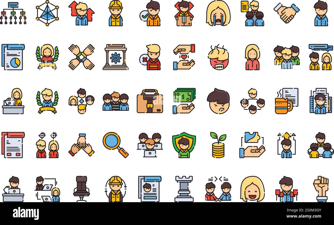 Work relation icons High-Quality Vector Icons Collection with Editable ...