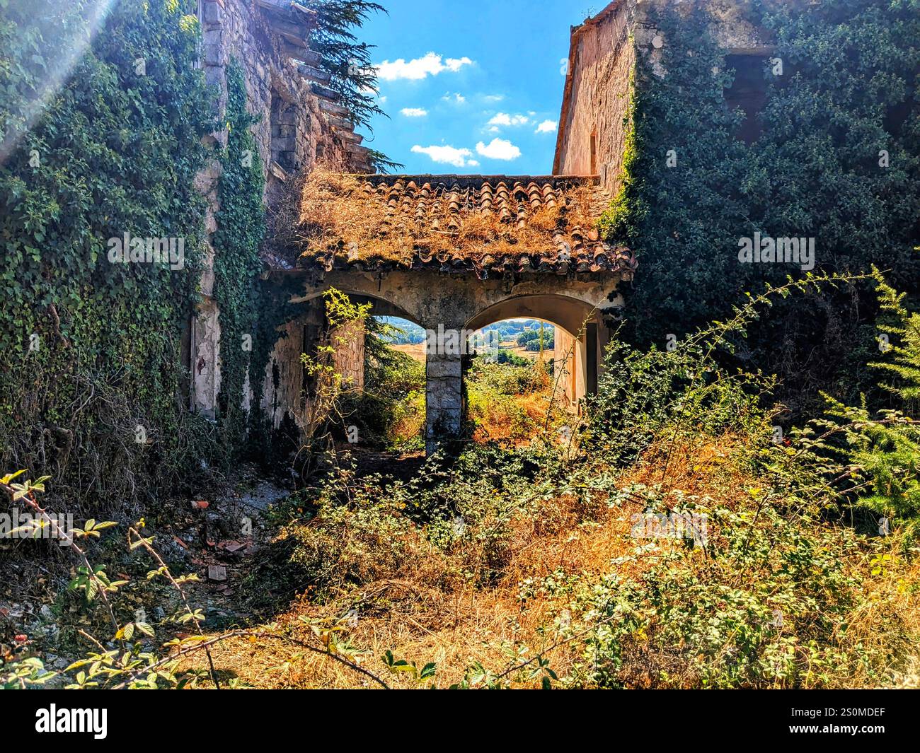 Abandoned Military Base in Oristano Province, Sardina, Italy - Smartphone Captured Stock Image
