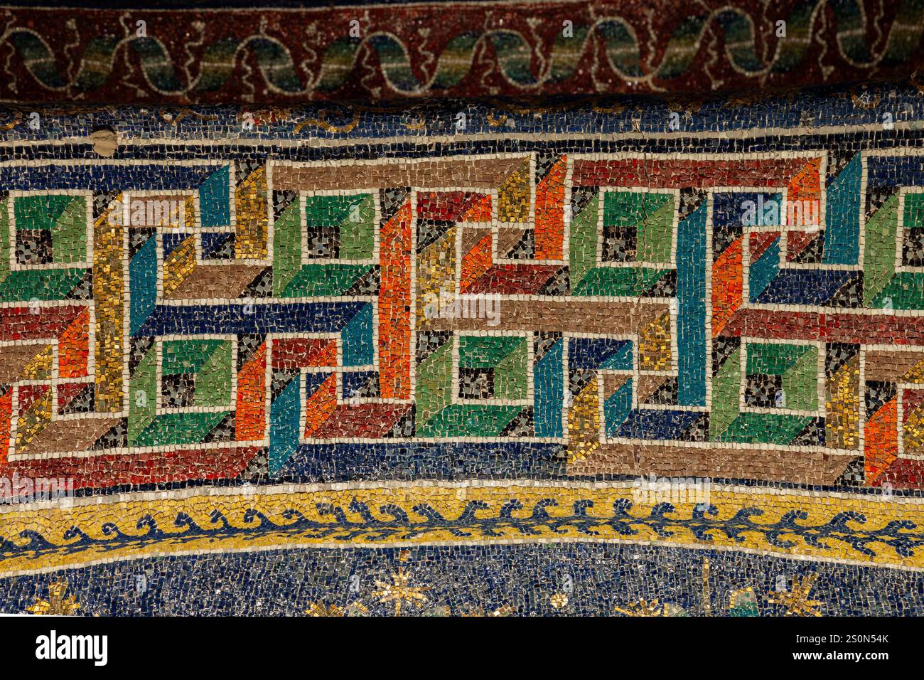 Beautiful mosaics in the Basilica di San Vitale, UNESCO World Heritage Site, Ravenna, Emilia-Romagna, Italy, Europe Stock Photo