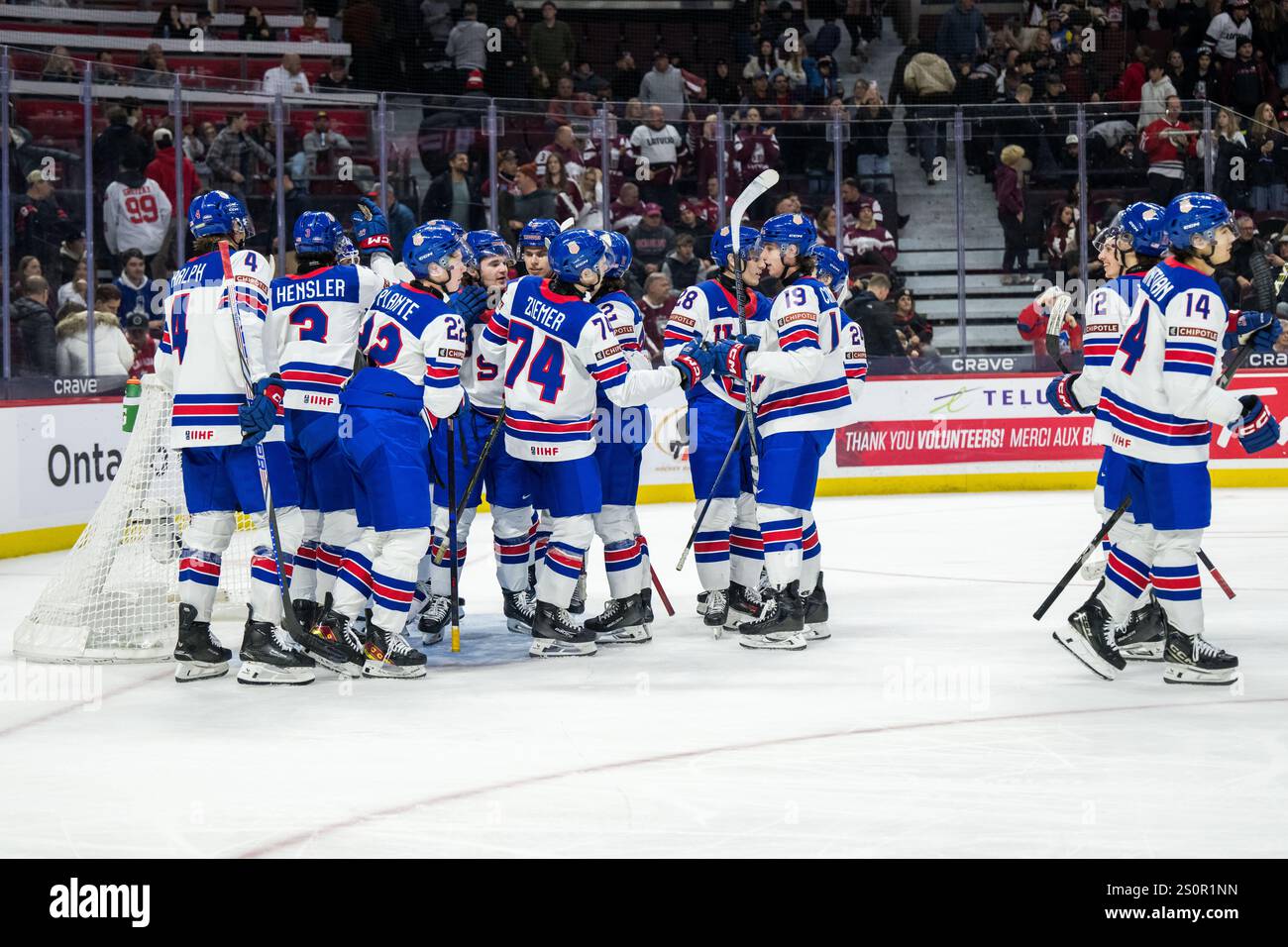 241228 Players of USA celebrate after the 2025 IIHF World Junior