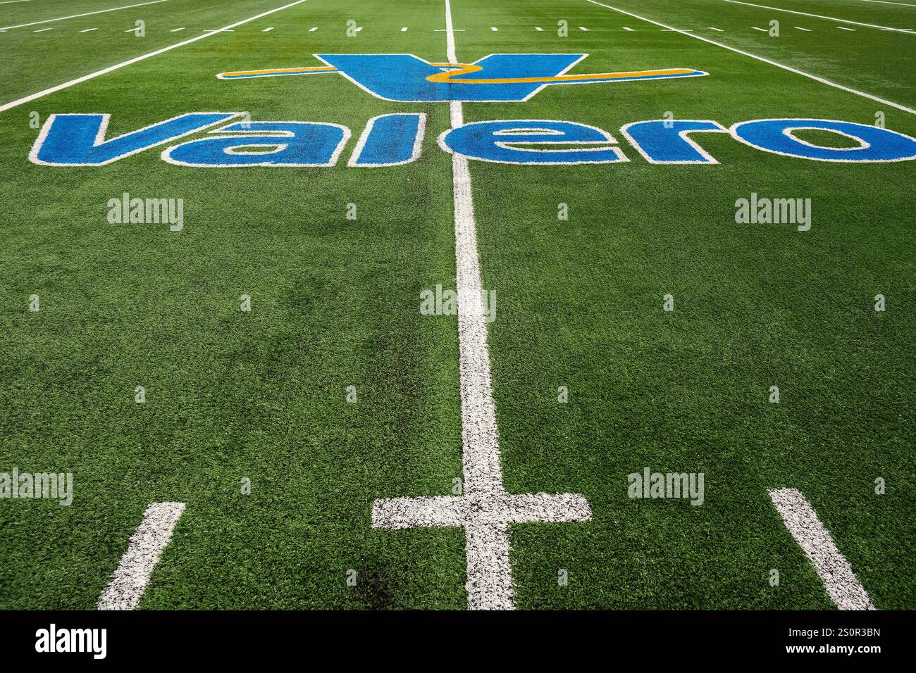 December 28, 2024 Valero Alamo Bowl logos at the NCAA Valero Alamo
