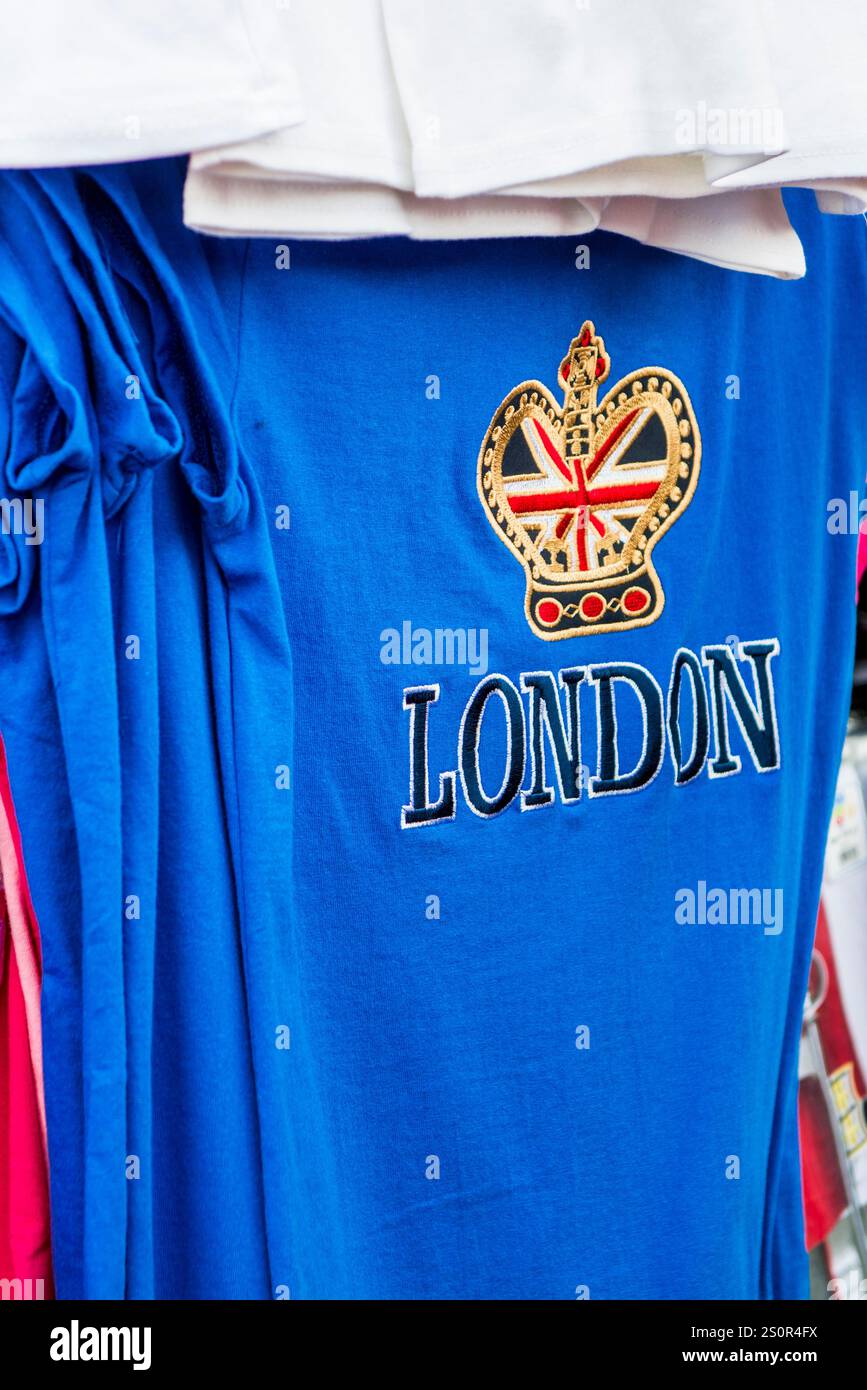 T-shirt Souvenir Londres Taille L - Imprimé Drapeau - Coton Gris - Occasion Très Bon état