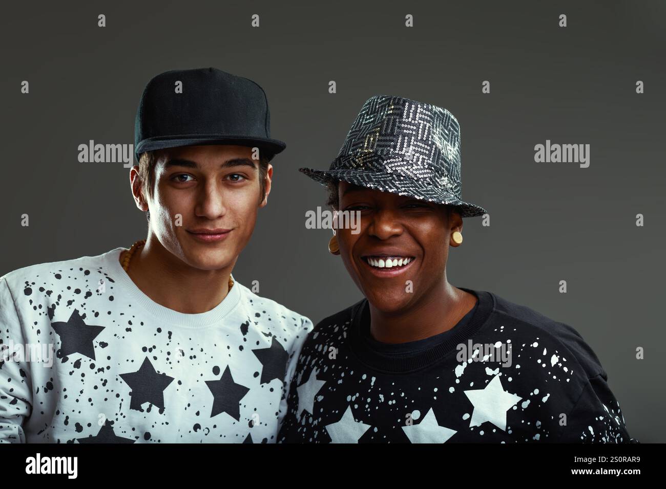 Stylish two men confidently hi-res stock photography and images - Alamy