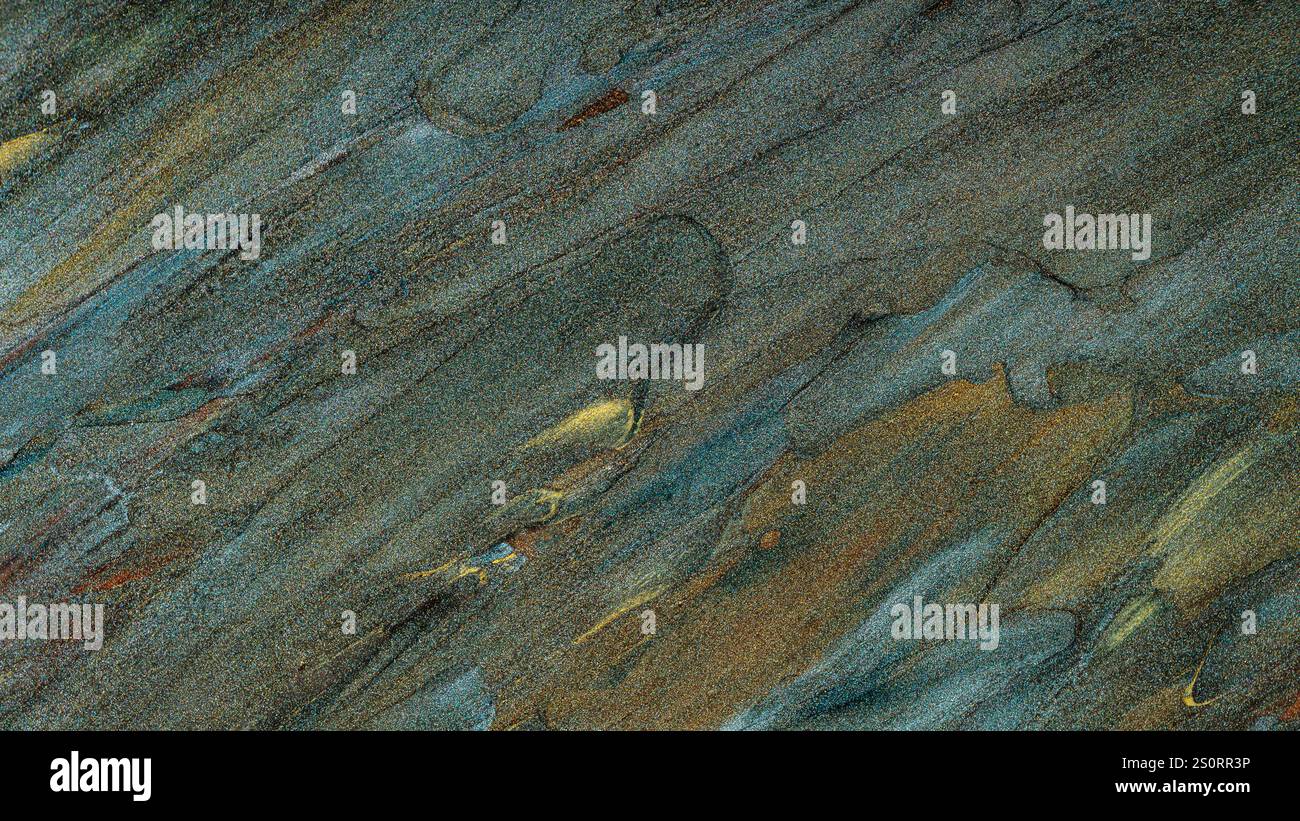Abstract Textured Background with Shiny Sparkling Blue, Green and Yellow Colors Stock Photo
