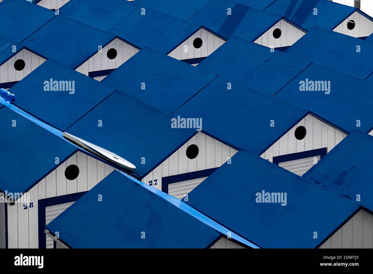 Marine establishment beach cabins Stock Photo - Alamy