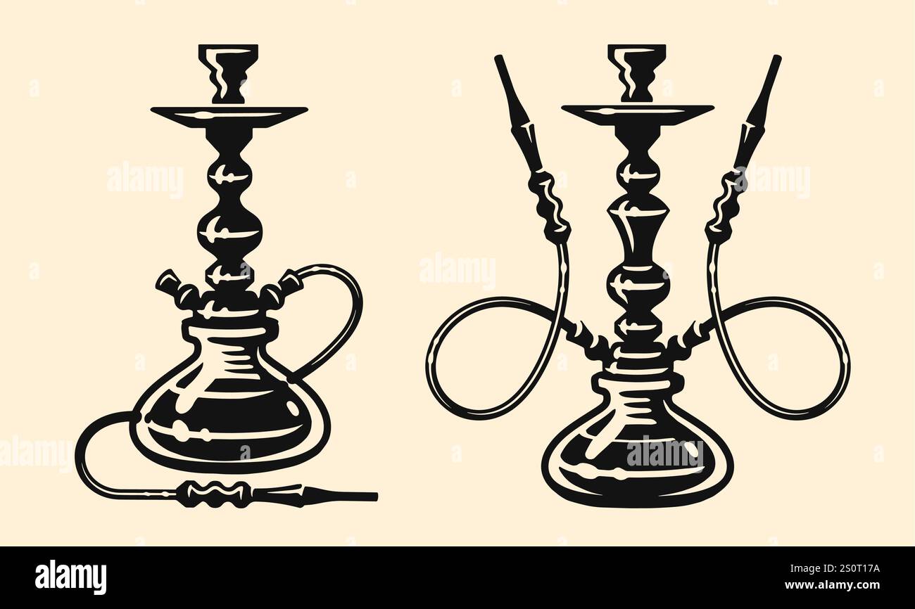 Hookah logo symbol. Smoking tobacco emblem. Vector illustration Stock ...