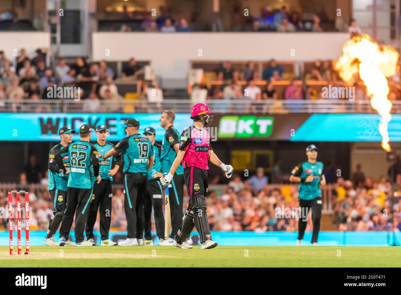 Brisbane Australia 29th Dec 2024 Brisbane Heat Celebrate Dismissal brisbane-australia-29th-dec-2024-brisbane-heat-celebrate-dismissal