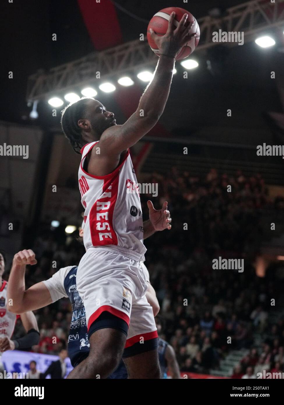 Varese, Ita. 28th Dec, 2024. 08 Desonta Bradford Openjobmetis Varese during the LBA Italy Championship match between Openjobmetis Varese vs Napoli Basket, in Varese, Italy, on December 28, 2024 (Photo by Fabio Averna/Sipa USA) Credit: Sipa USA/Alamy Live News Stock Photo