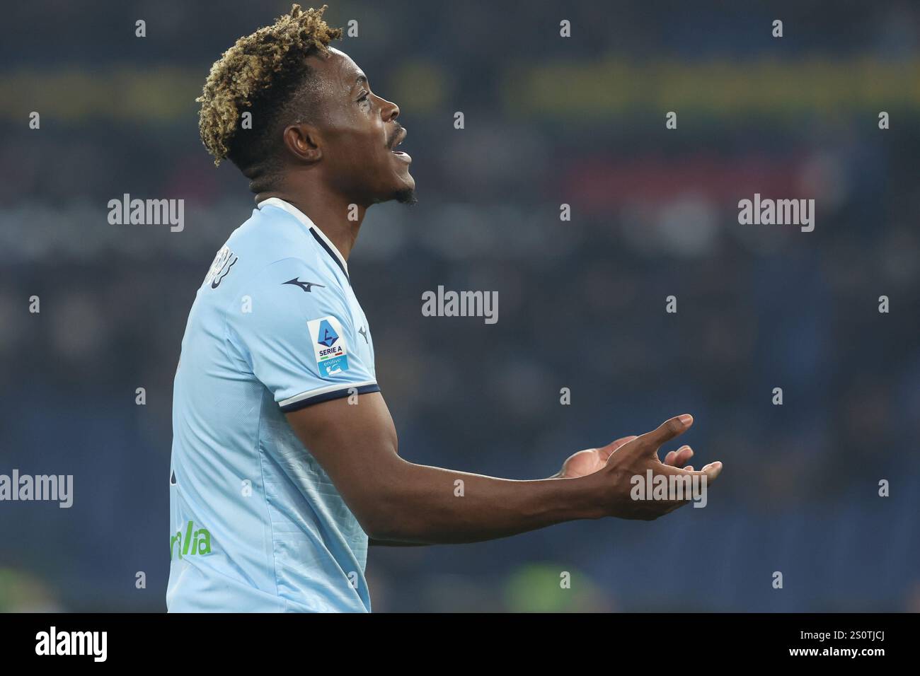 Fisayo DeleBashiru of Lazio reacts during the Italian football