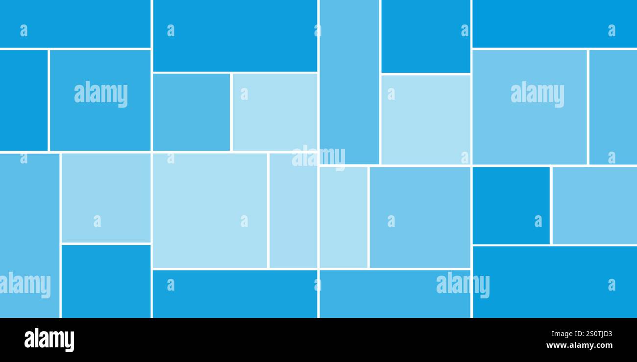 Simple Rectangular Tiled Frames of Various Sizes, Colored in Shades of ...