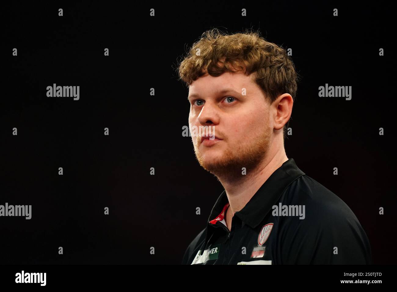 Kevin Doets during his third round match against Krzysztof Ratajski (not pictured) on day twelve