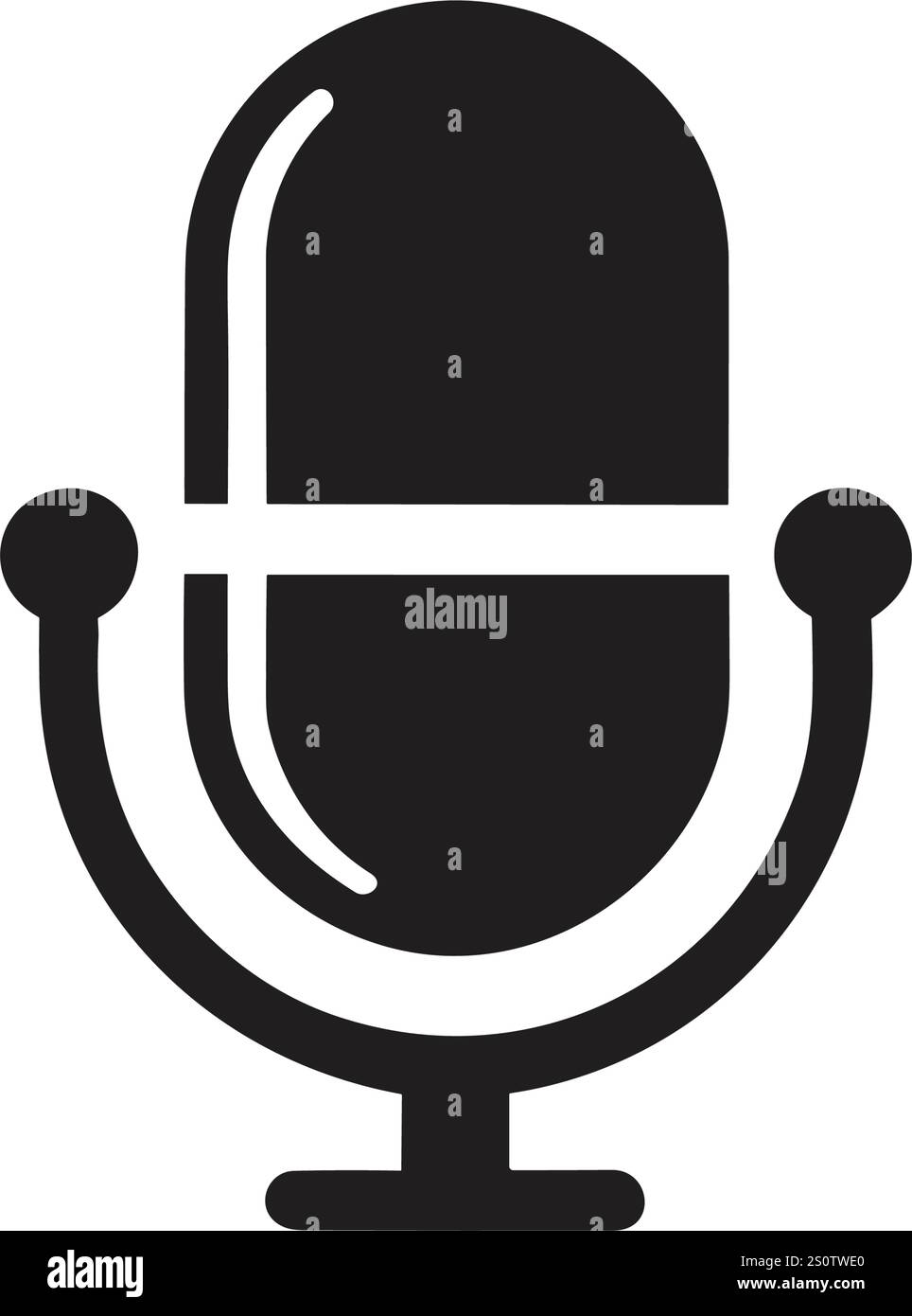 old microphone simple cector icon Stock Vector Image & Art - Alamy