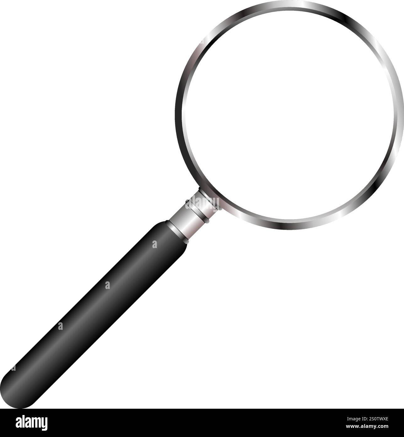 magnifying glass isolated on white Stock Vector Image & Art - Alamy