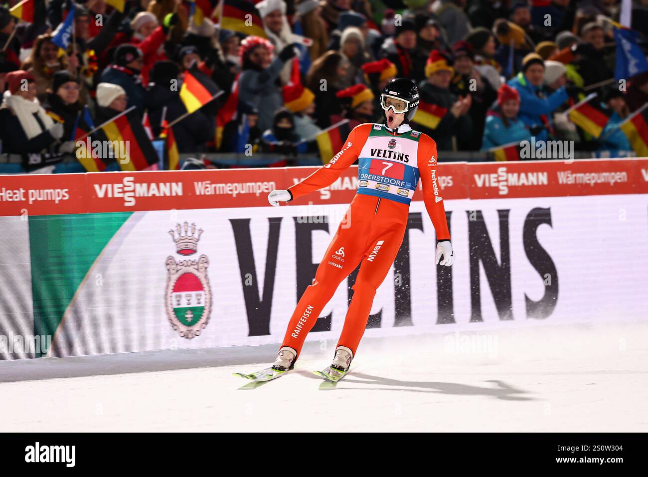 29 December 2025, Bavaria, Oberstdorf Nordic skiing/ski jumping Four