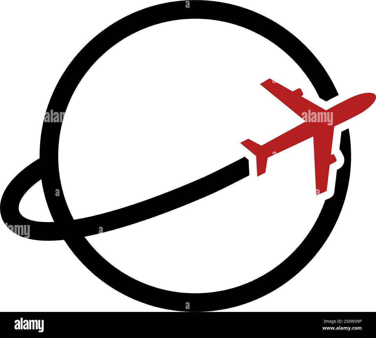 travel around the world, plane over the globe Stock Vector Image & Art ...
