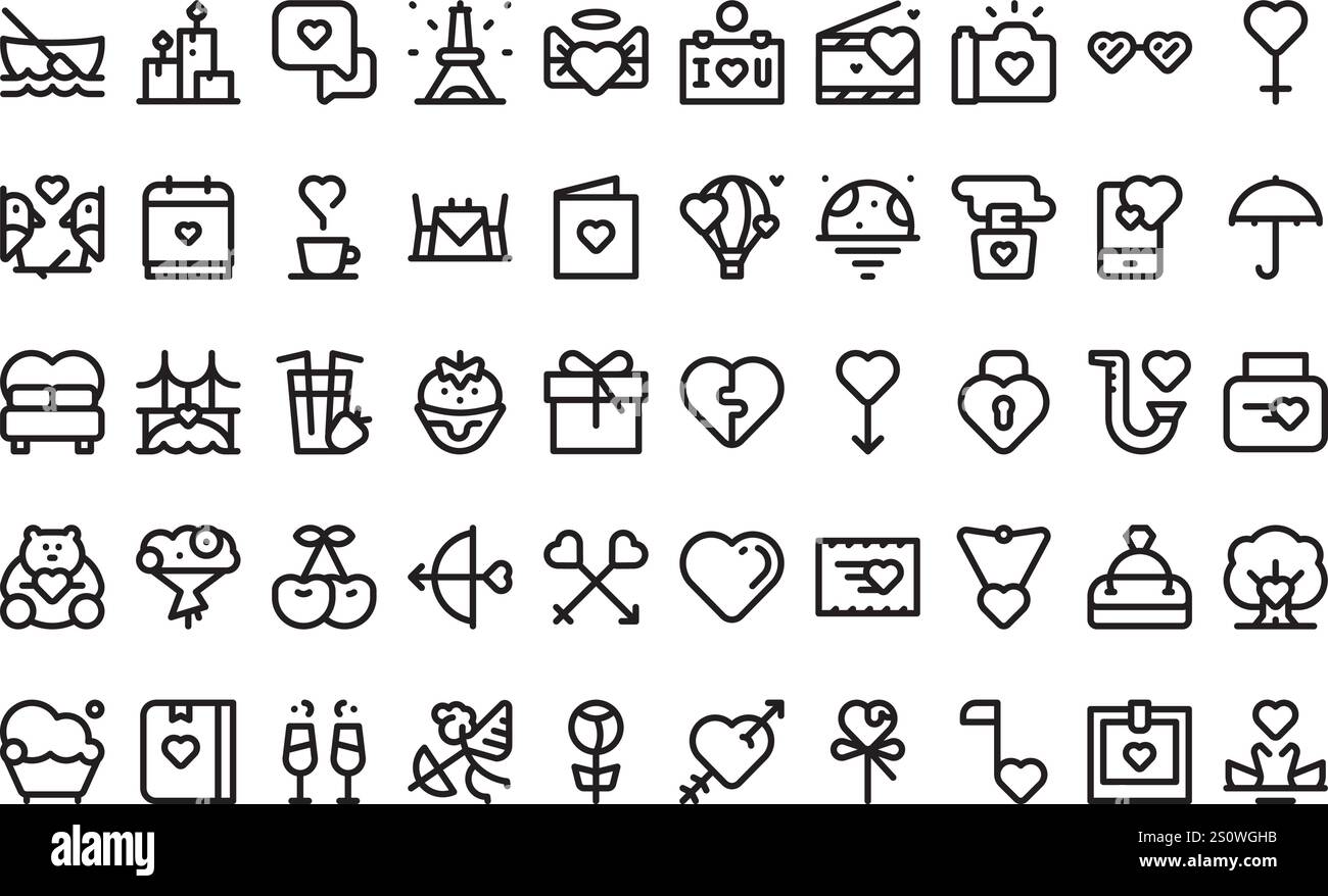 Love and romance icons High-Quality Vector Icons Collection with ...