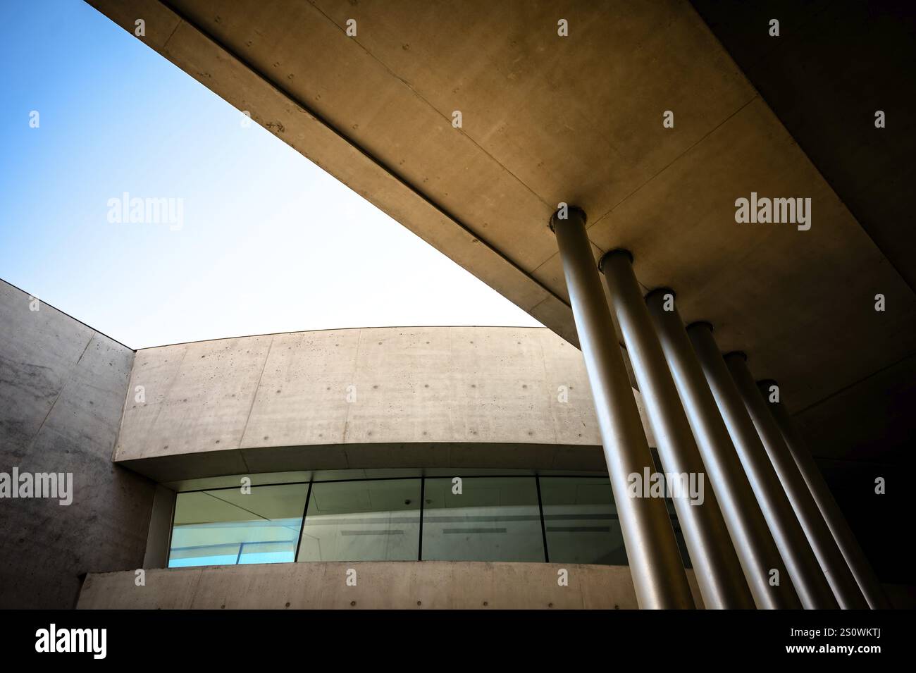 Modern architecture of the Maxxi in concrete with geometric shapes ...