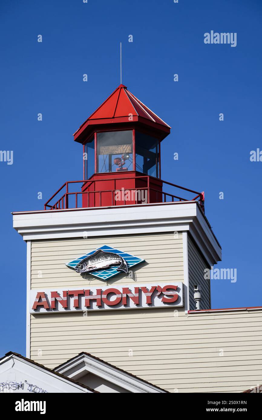 Everett, WA, USA - February 9, 2024; Detail of building and sign for ...
