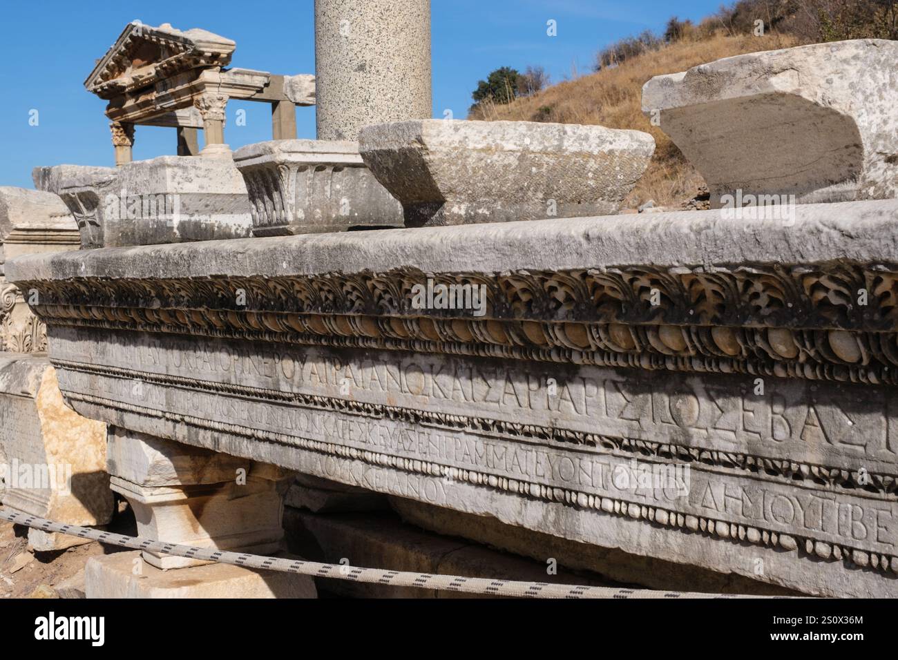 Turkish Inscriptions Turkey, Turkiye. Inscription, Roman Ruins at Ephesus Stock Photo - Alamy