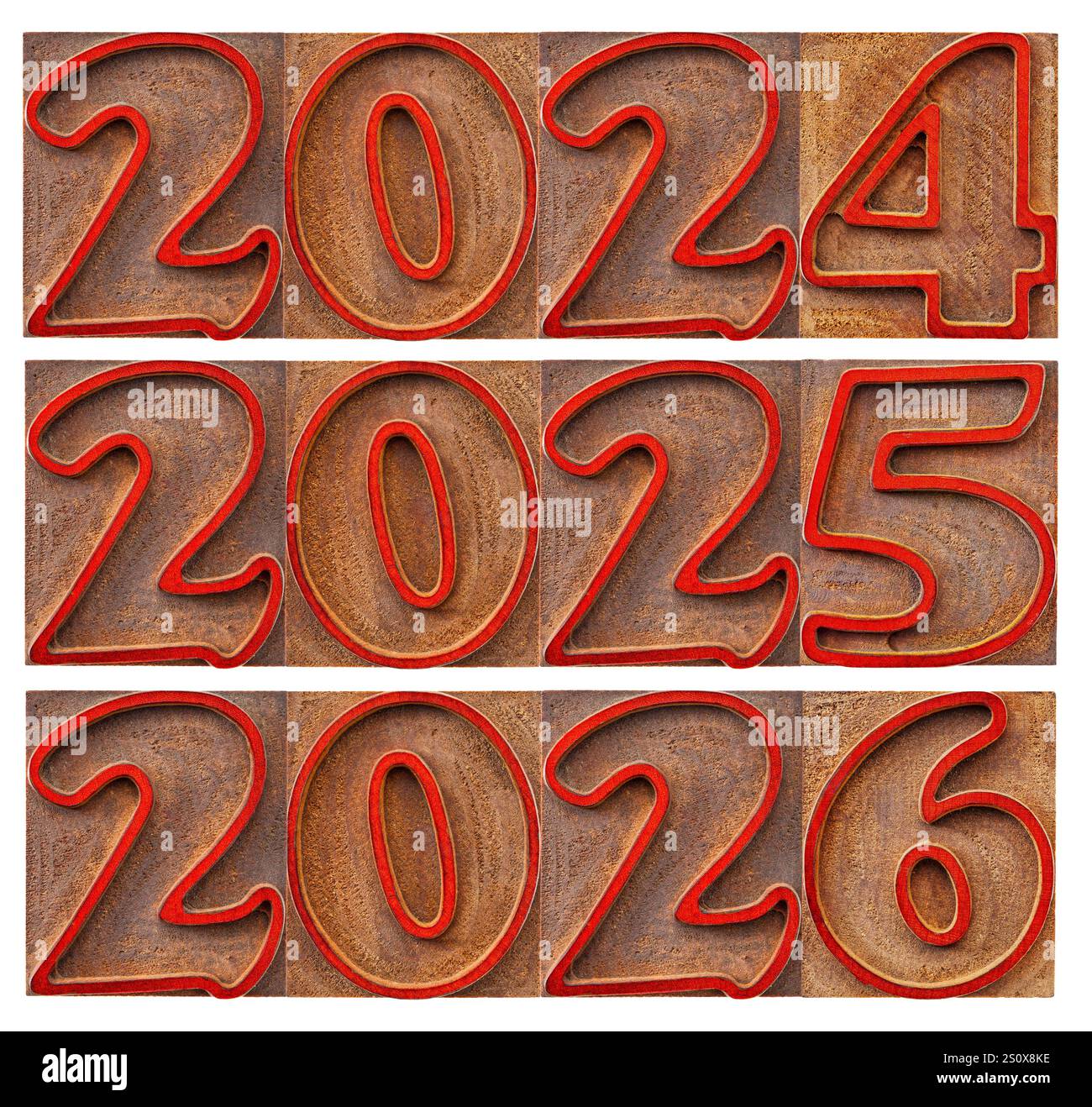 2025 and 2026 years pocket or wall hires stock photography and images
