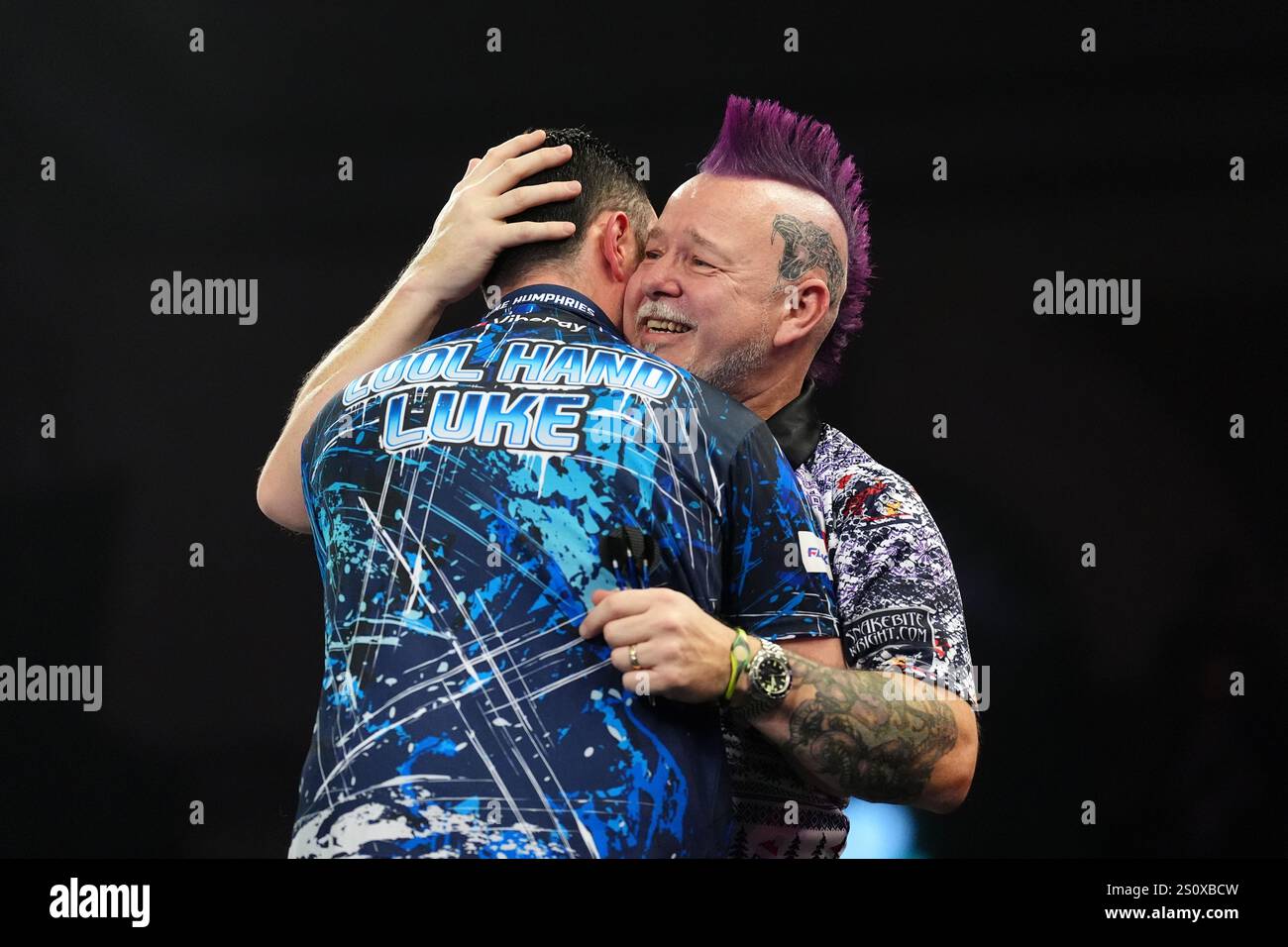 Peter Wright Reacts After Winning His Fourth Round Match Against Luke