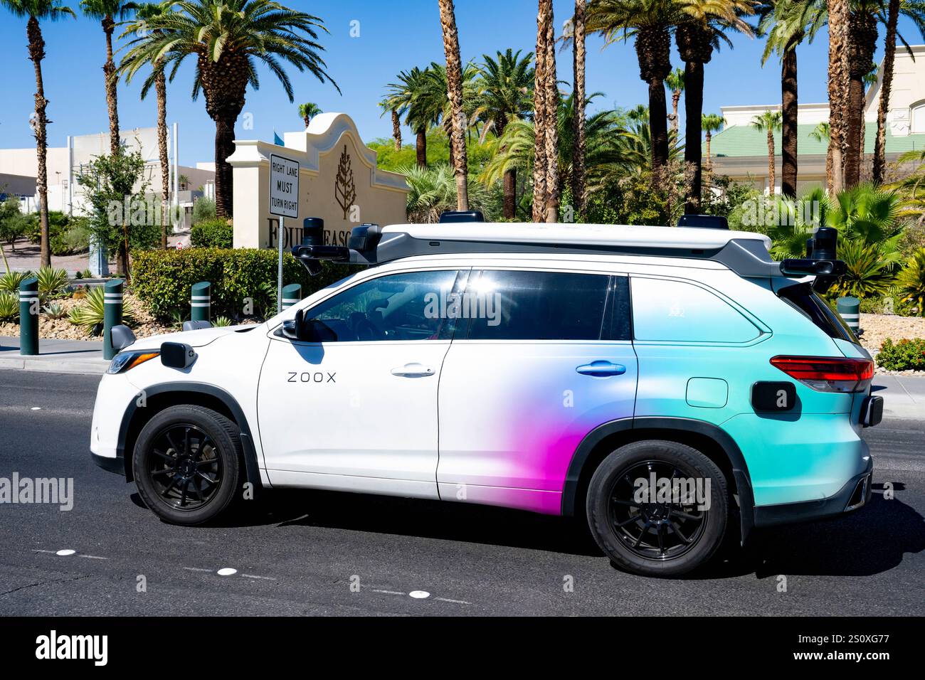 Las Vegas, USA. 19th Aug, 2024. Toyota Zoox, a fully autonomous ride ...