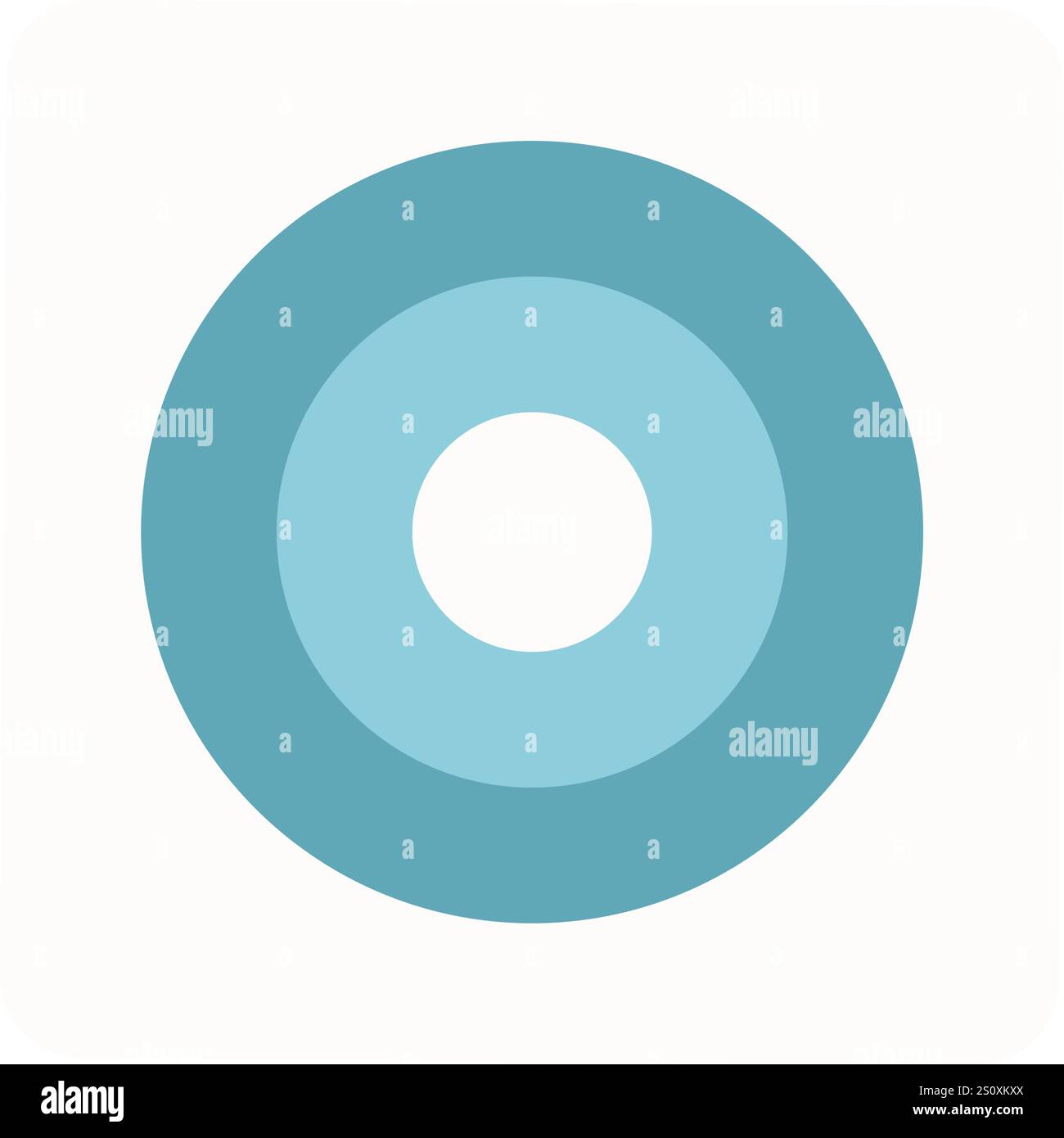Flat Simple Circle Icon Design Stock Vector