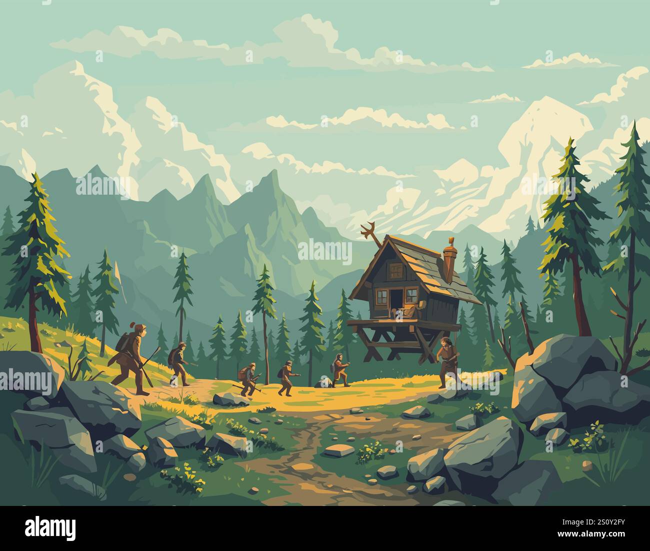 Adventure vector vectors hi-res stock photography and images - Alamy