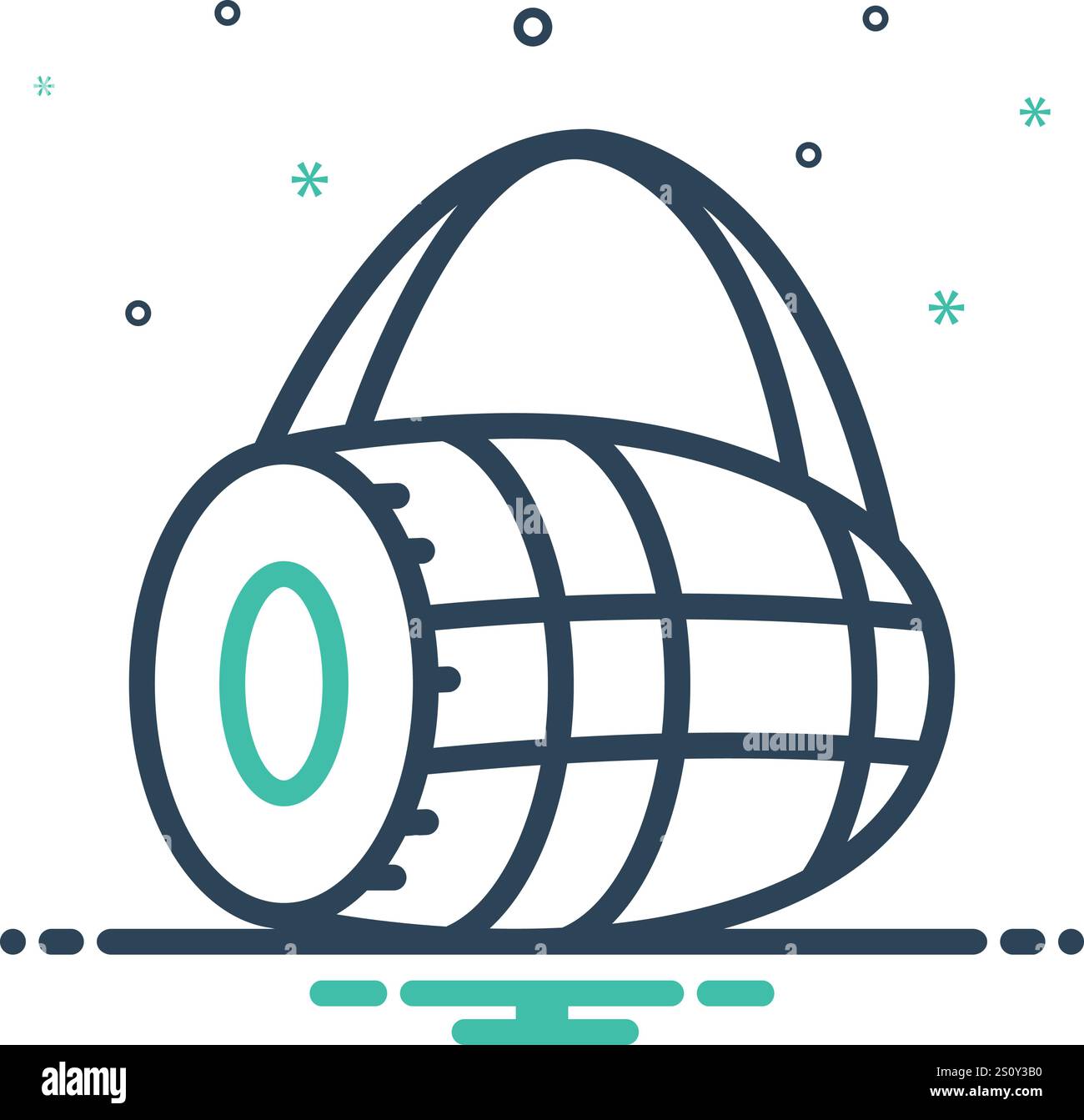 Icon for dhol, dholak Stock Vector