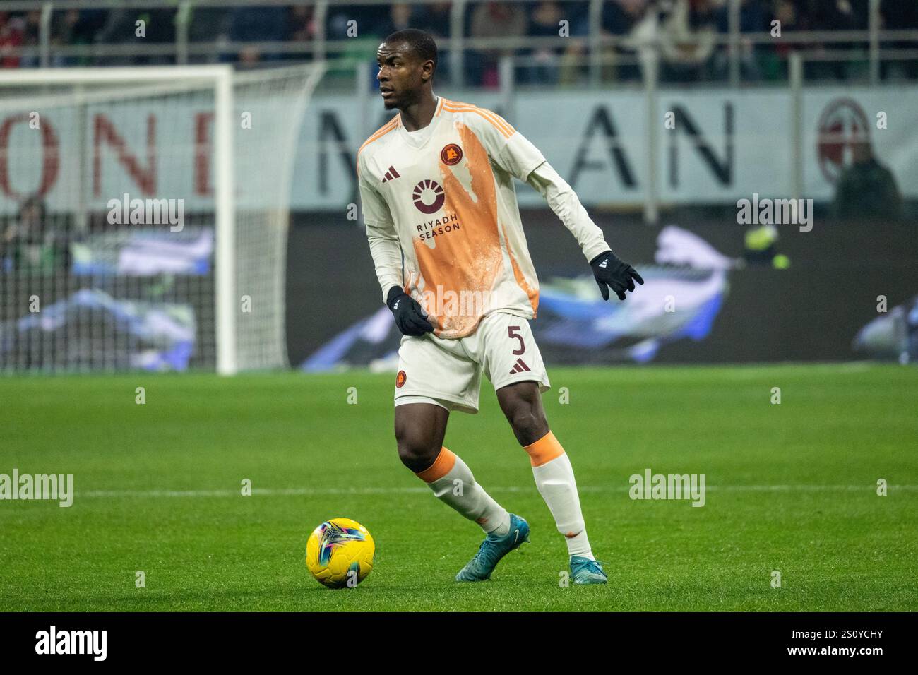 evan ndicka as roma during serie A match Ac Milan vs As Roma Milan