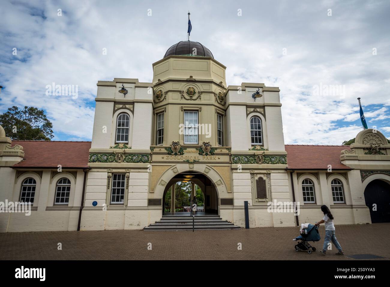 Taronga Zoo upper entrance, Sydney, NSW, Australia Stock Photo