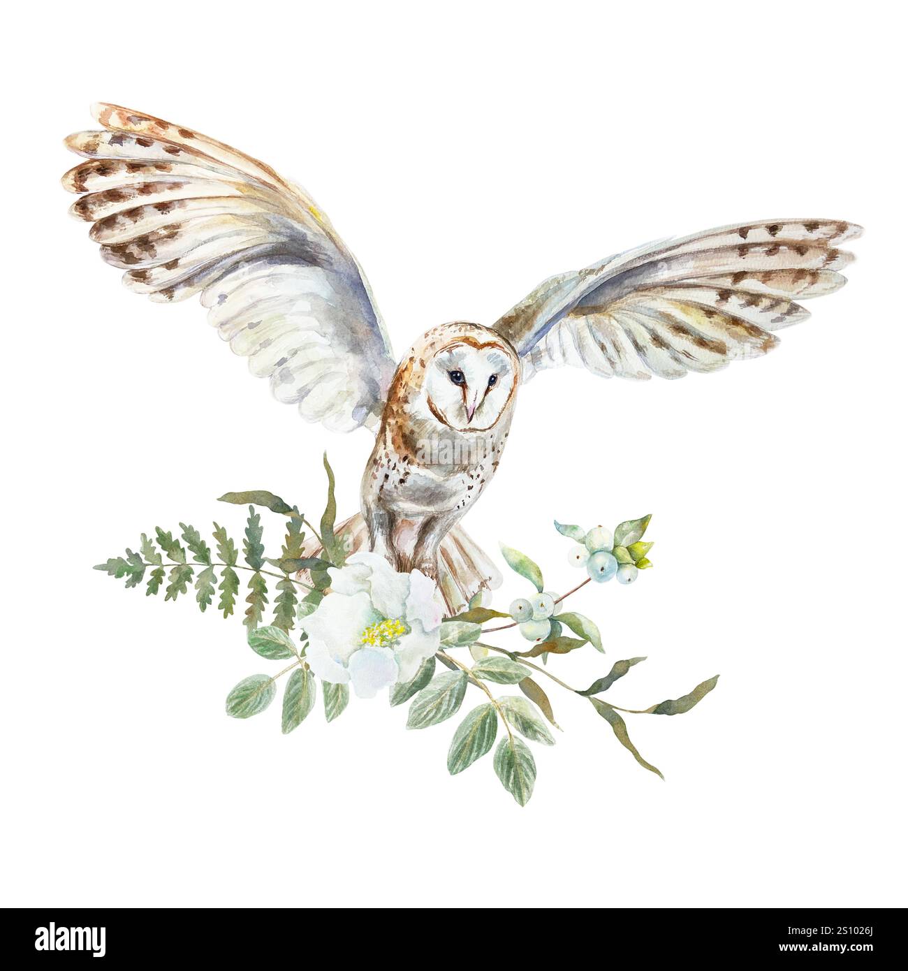 Fairy Fae Greetings Card - Barn Owl Fairy Fae Greetings Card - Barn Owl