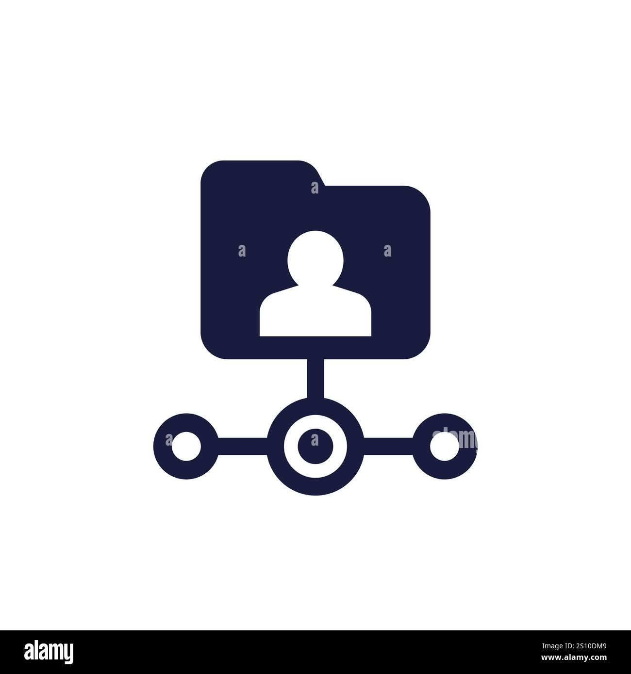 user directory icon with folder Stock Vector