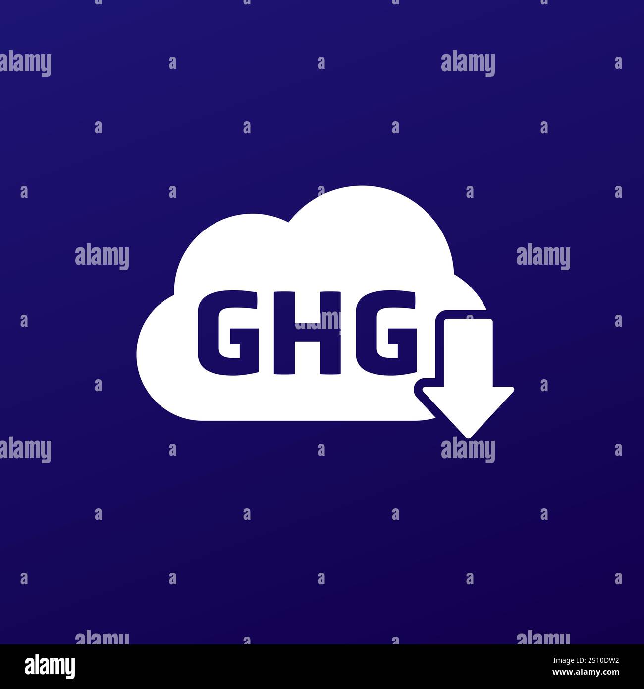 GHG reduction icon, reducing greenhouse gas vector Stock Vector Image ...