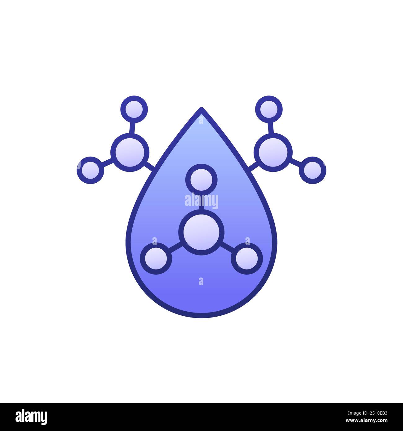 Acid drop and molecules icon with outline Stock Vector Image & Art - Alamy
