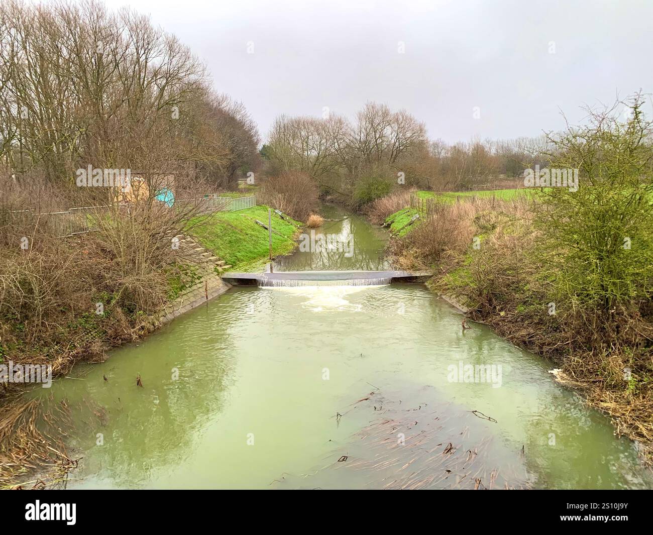 Northampton Northamptonshire boat water canal people place man walk walking countryside amble cold winter weather path track ship narrow boat - Smartphone Captured Stock Image