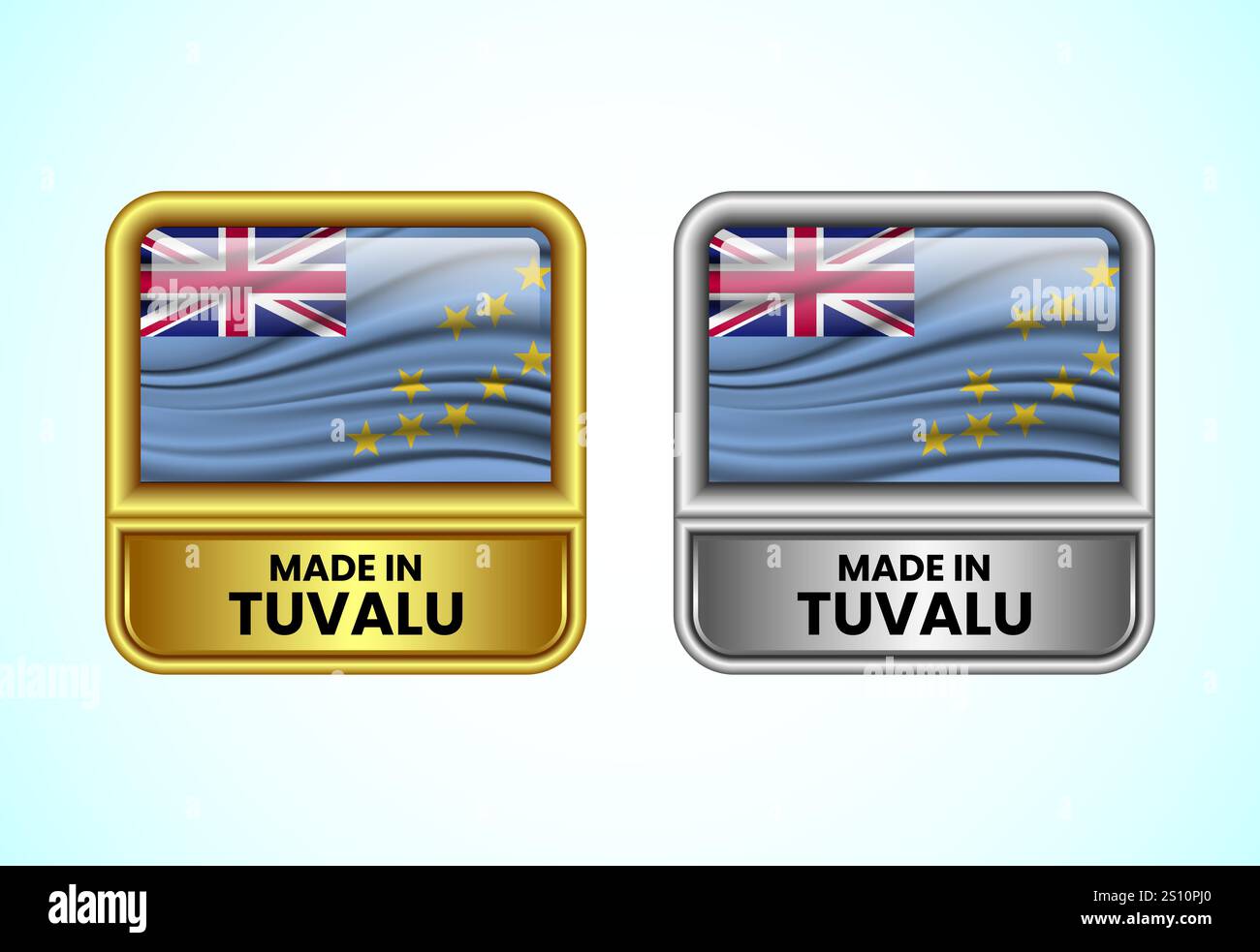 Made in tuvalu silver badge hi-res stock photography and images - Alamy