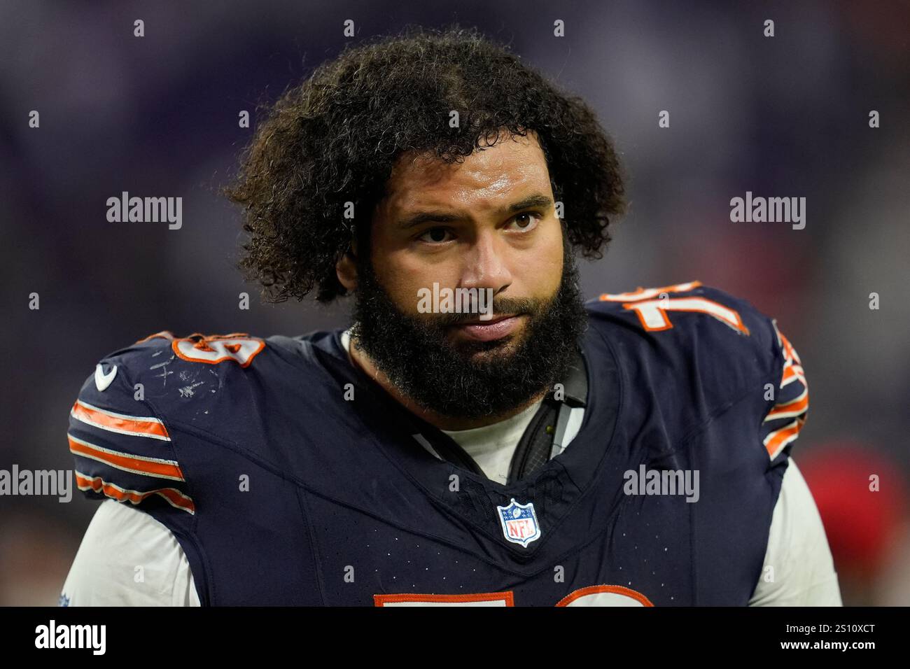 Chicago Bears guard Matt Pryor (79) walks off the field after an NFL ...