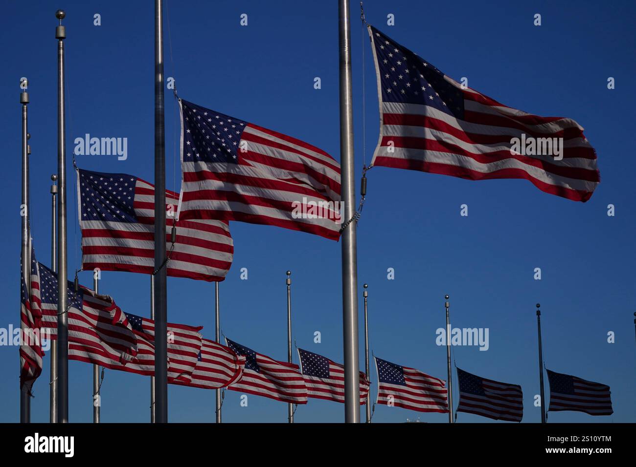 Washington United States 30th Dec 2024 Flags Surrounding The