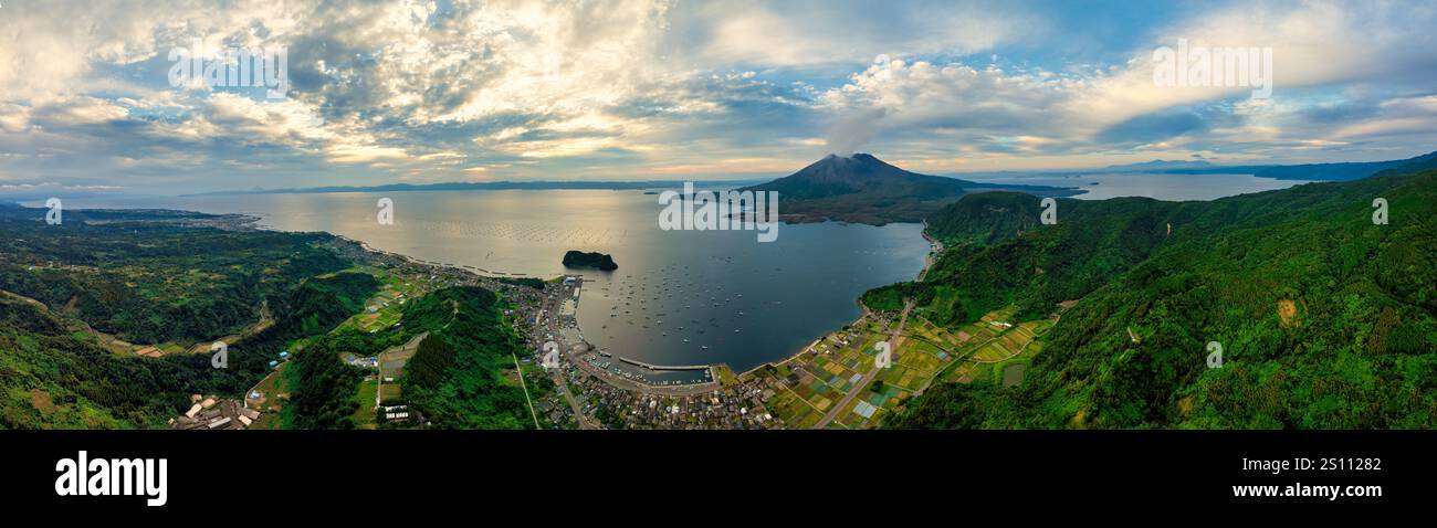 Kagoshima, Japan. - 11.November 2024: Sakurajima volcano kagoshima city