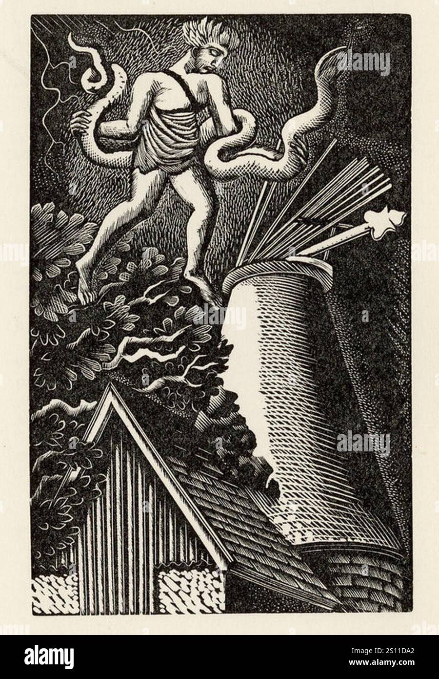 Eric Ravilious, Almanack 1929, November Stock Photo - Alamy