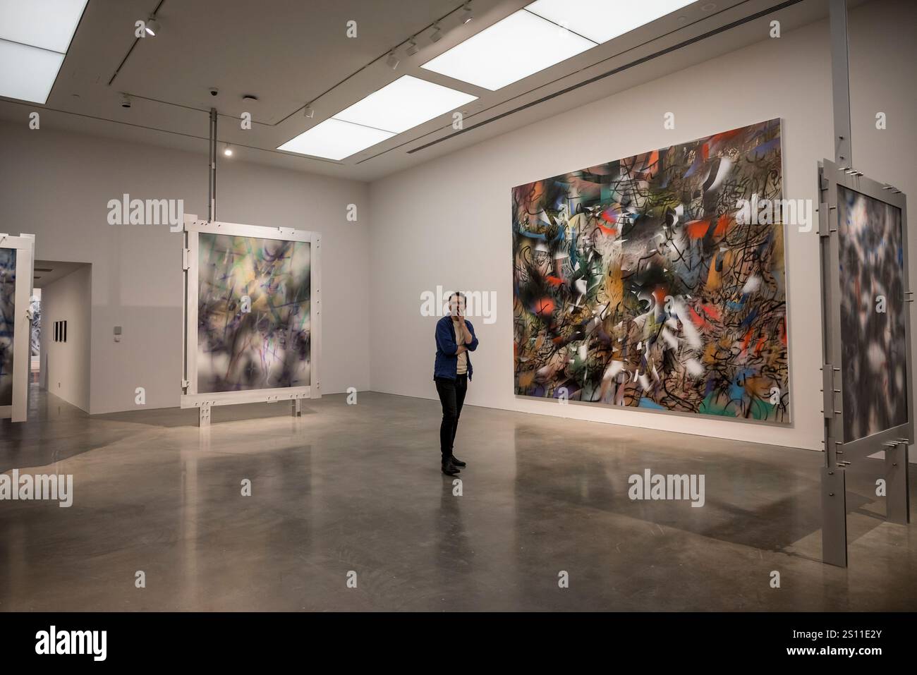 Julie Mehretu: A Transcore of the Radical Imaginatory at the Museum of Contemporary Art Australia, Sydney, NSW, Australia Stock Photo